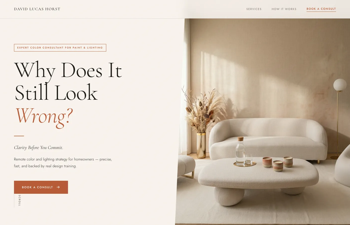 David Horst Design website designed by Coastform Studio