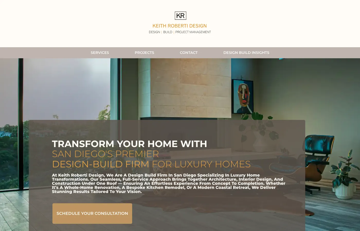 Keith Roberti Design website by Coastform Studio